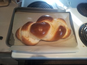 Challah, baked